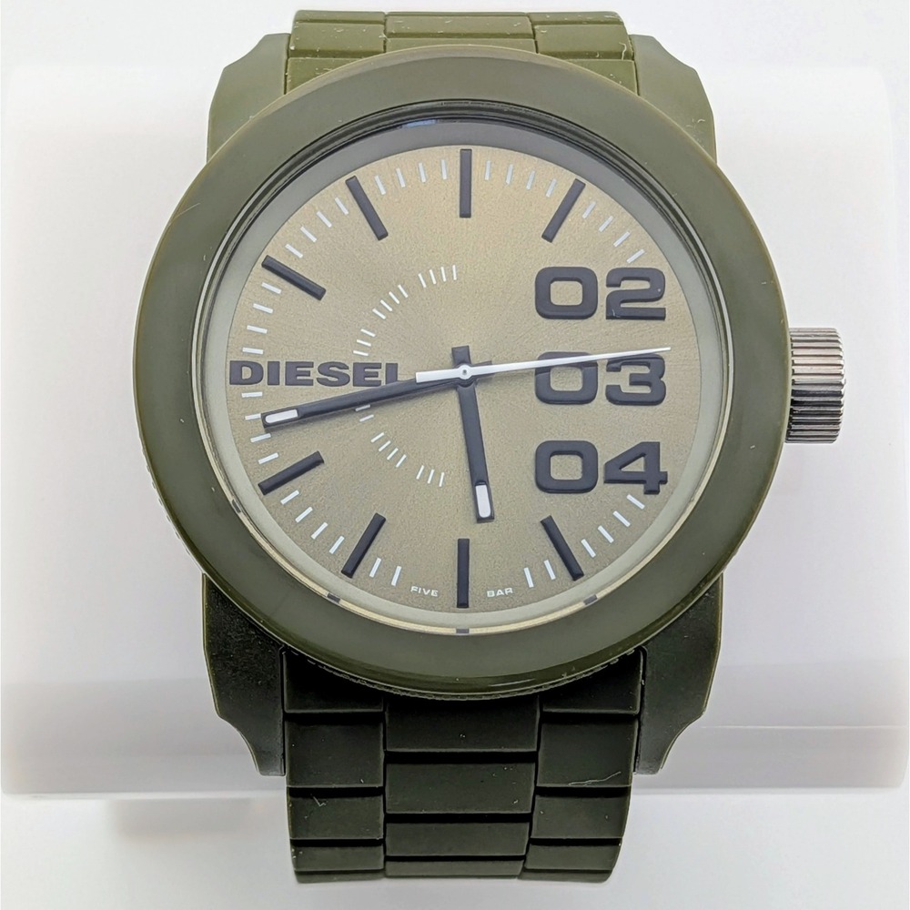 Diesel Double Down DZ1780 Men's Watch Green Sunburst Dial 44mm